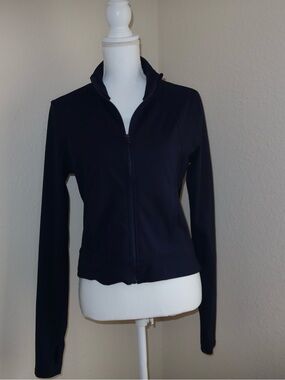 Women's Black Zip-Front Jacket - Brand Not Visible